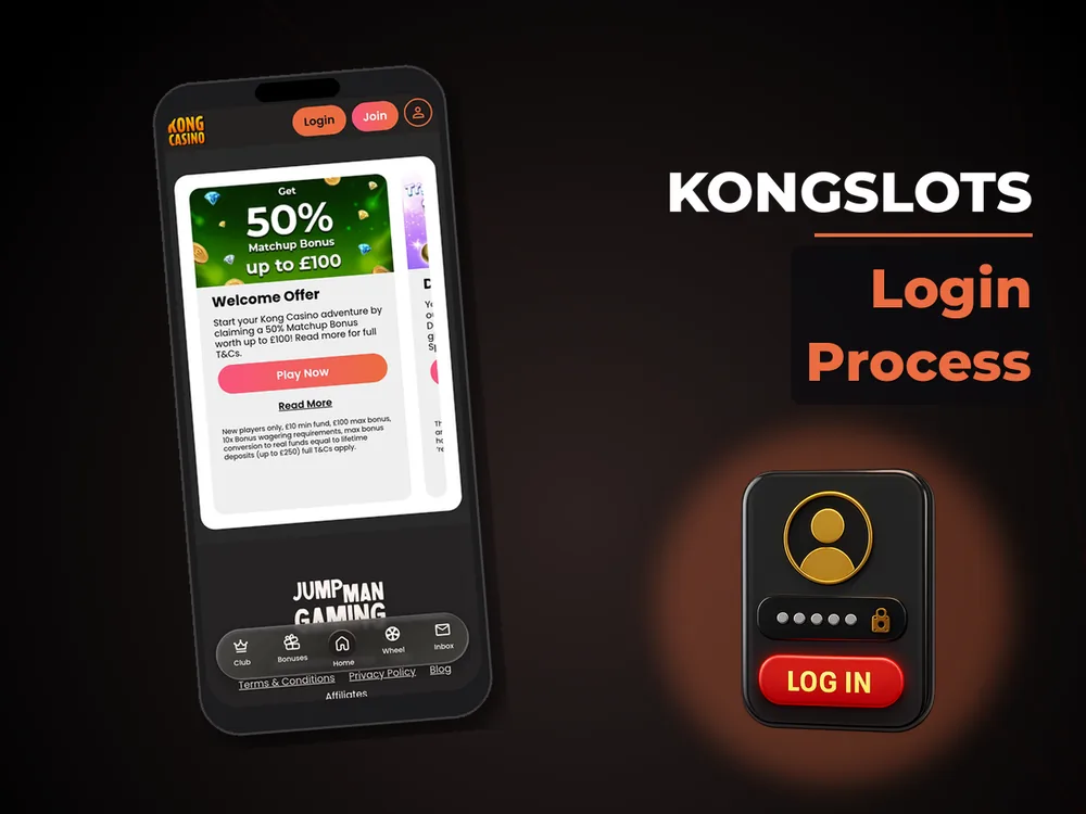 Kongslots - Login Process